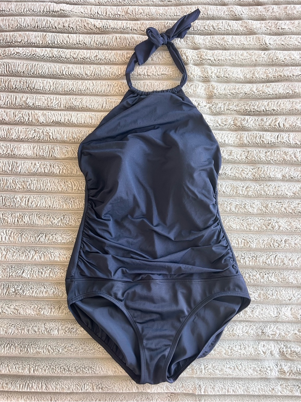 Jantzen Classics Halter Style One Piece Women's Swimsuit Black Size 12